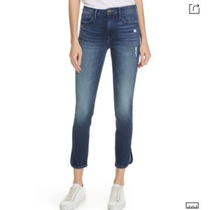 FRAME Le High Slit Curve Hem Skinny Jean In Bustle